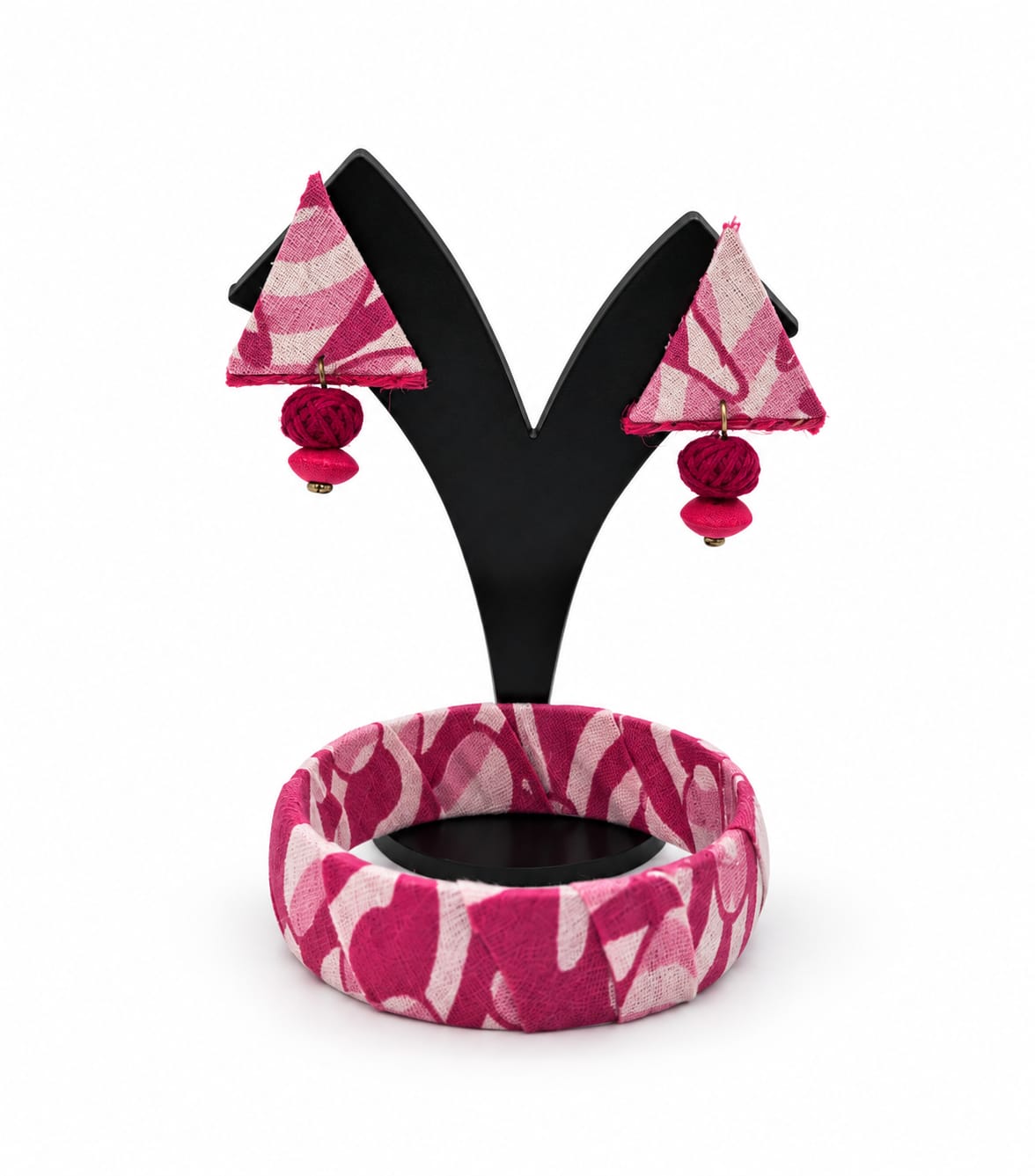 Fabric Bangle & Earing Set