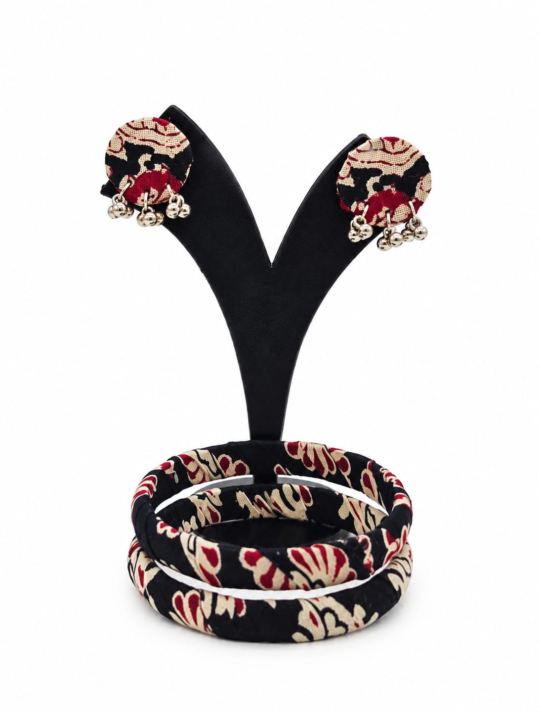 Fabric Bangle & Earing Set